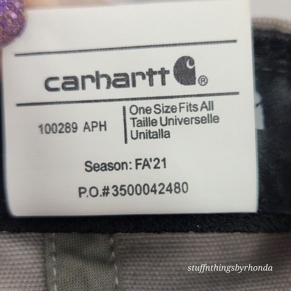 Carhartt Gray Asphalt Soft Cotton Canvas Adjustable Cap Hat‎ 100289 APH - Picture 8 of 8